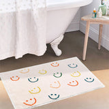 Half Circle Red Rainbow Bath Mat