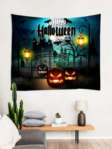 Halloween Castle Print Tapestry