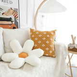 Nordic White Flower Daisy Pillow