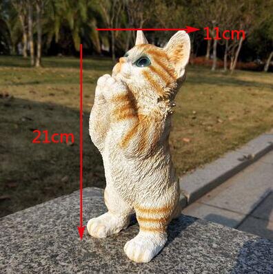 Cute Cat Resin Statue