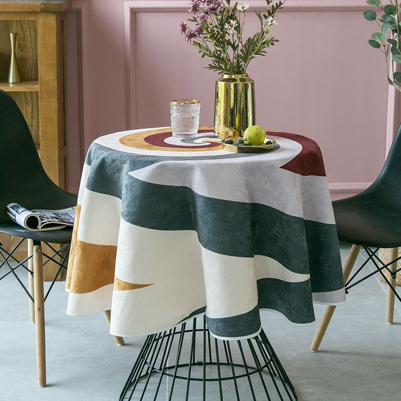 Aesthetic Summer Round Tablecloth