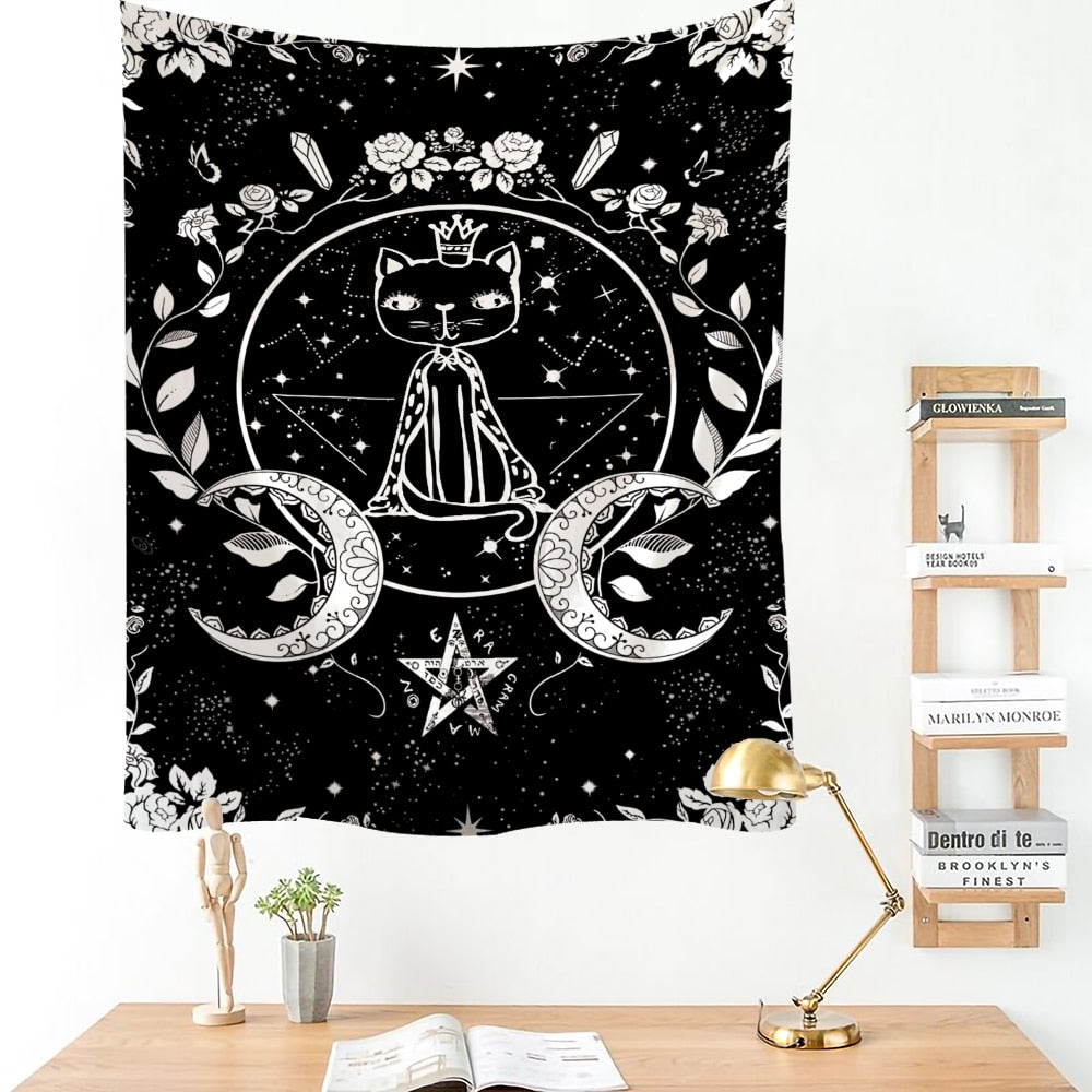 Black Cat Tapestry