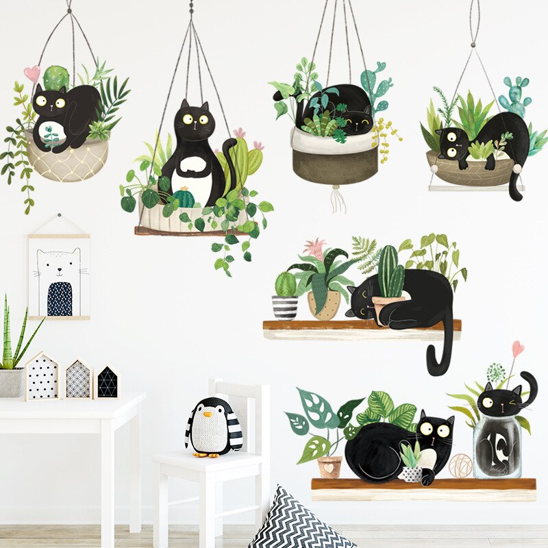 Creative Cat Stickers Wall Decor