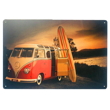Vintage Minibus Trip Metal Posters