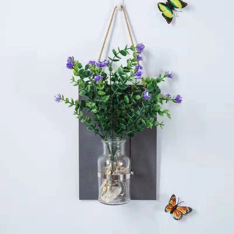 Cottagecore Artificial Flowers Vase Wall Hanging