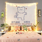 Cute Kawaii Bear Tapestry