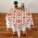Fractal Proud Rose Linen Tablecloth