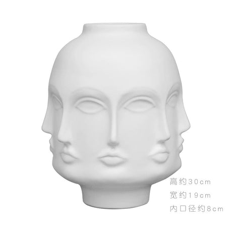 Boho Creative Face Ceramic Vase