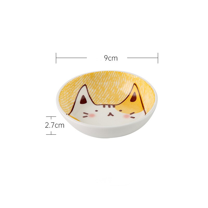 Cute Cat Ceramic Dinner Plate Set