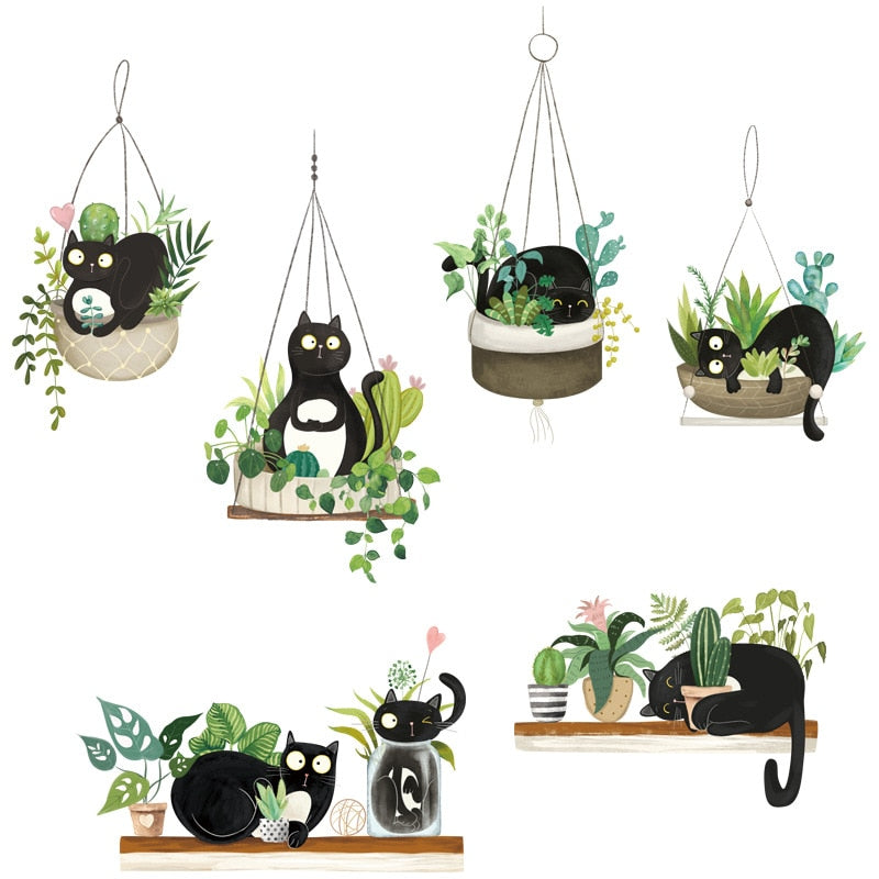 Creative Cat Stickers Wall Decor