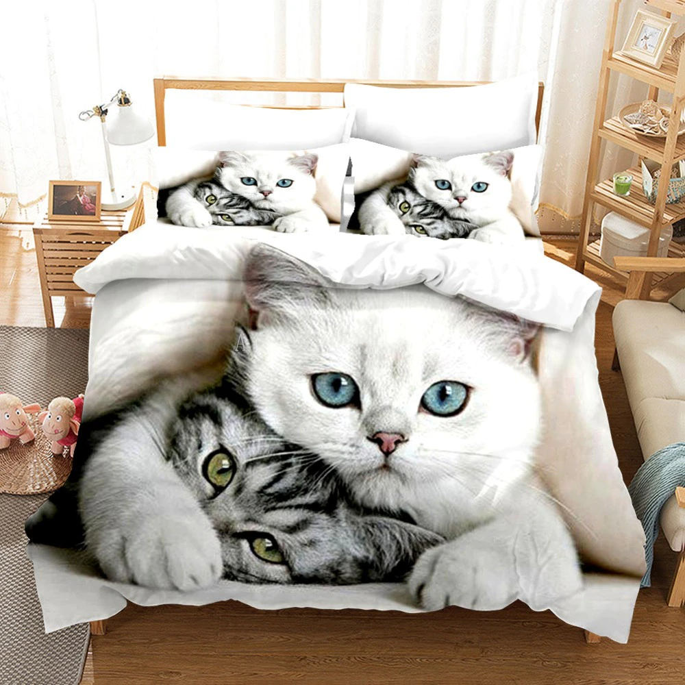 3D Cat Bedding Set