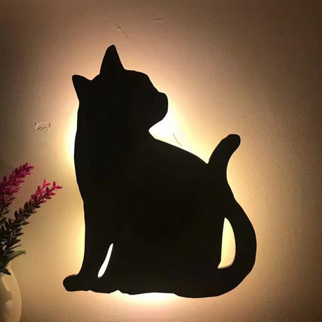 Cat Led Light Sensor Wall Decor