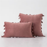 The Boho Velvet Tassel Pillow Cover Collection