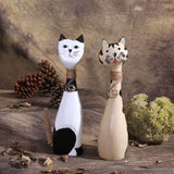 Creative Cat Wood Figurine