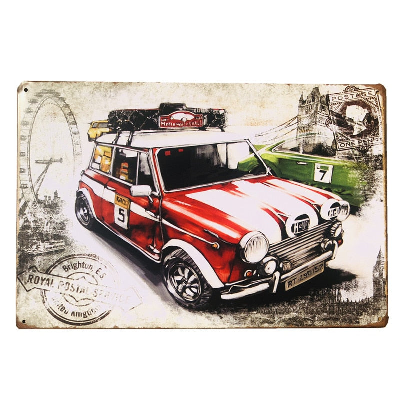 Vintage Minibus Trip Metal Posters