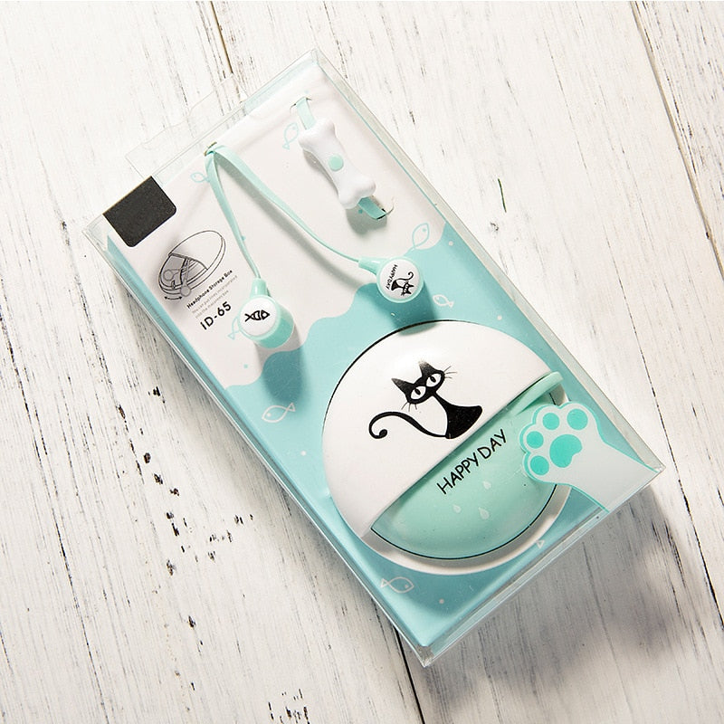 Cute Cat Cartoon Earphone