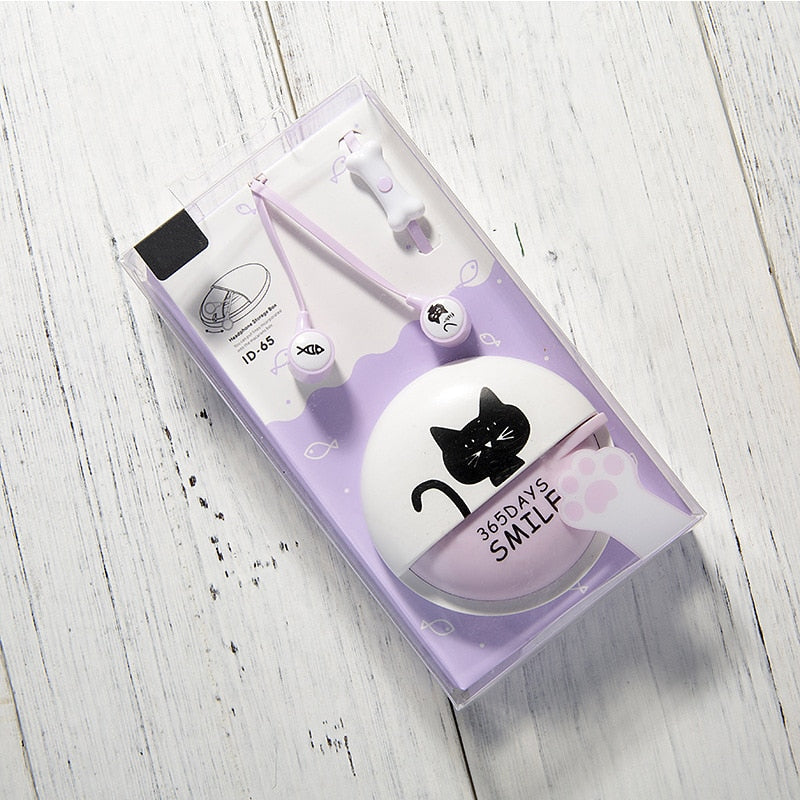 Cute Cat Cartoon Earphone