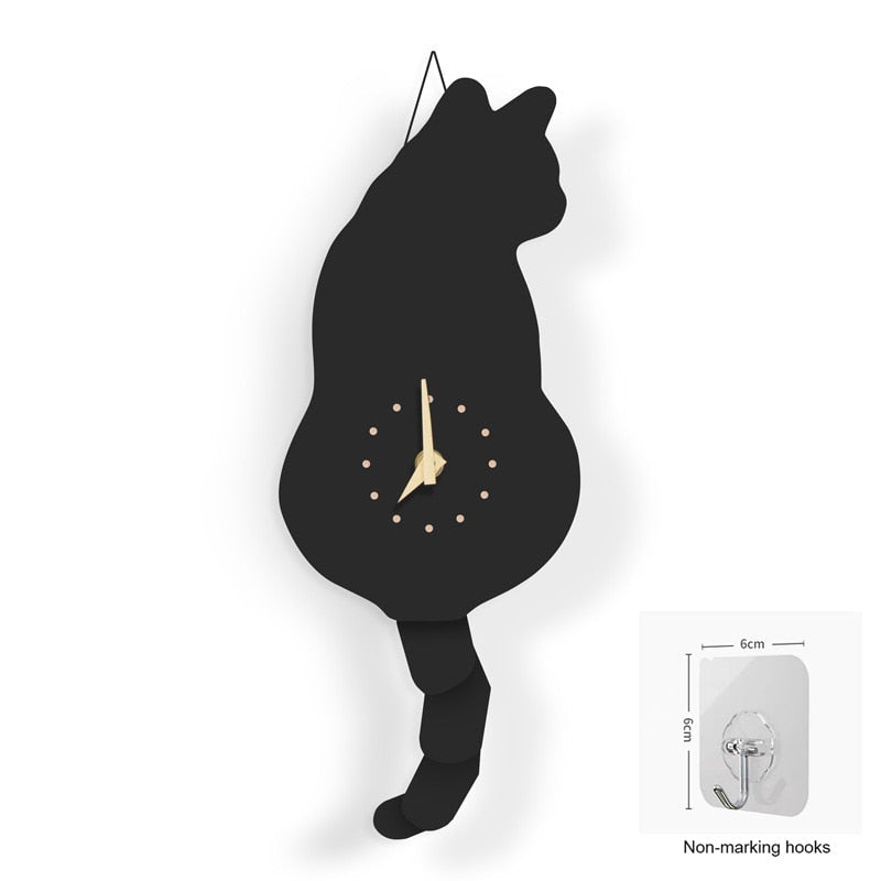 Wagging Tail Cat Wall Clock