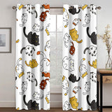 Lovely Cat Printing Hook Curtain