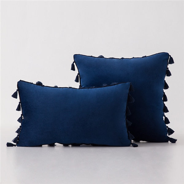 The Boho Velvet Tassel Pillow Cover Collection