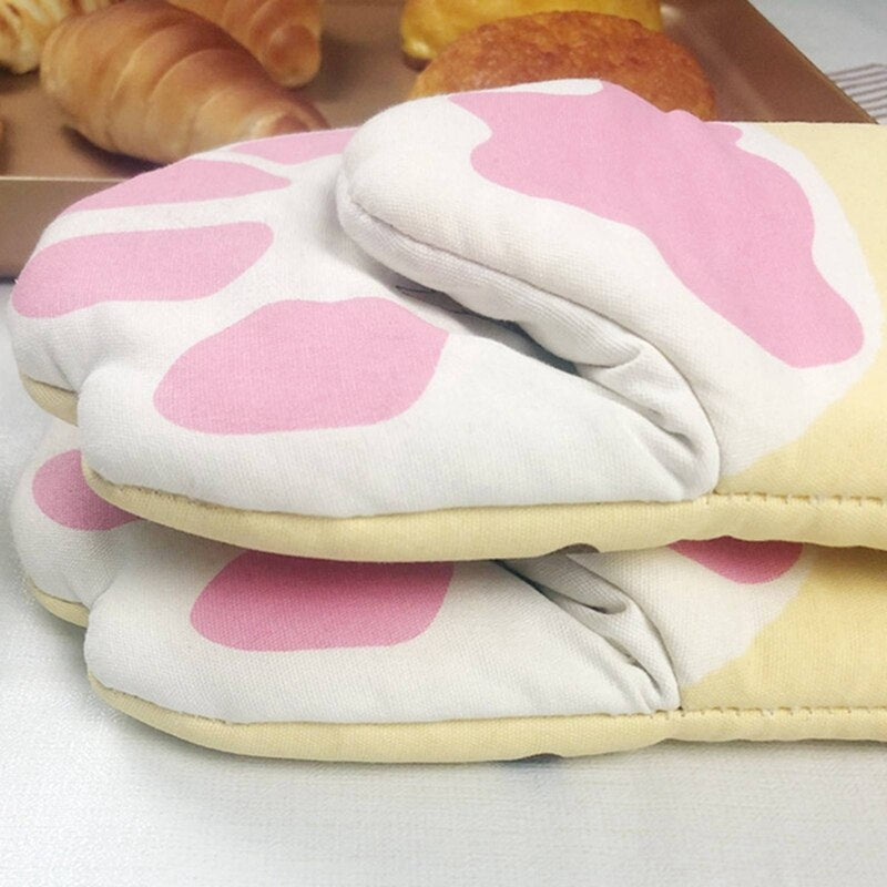 Cute Cat Paw Oven Gloves