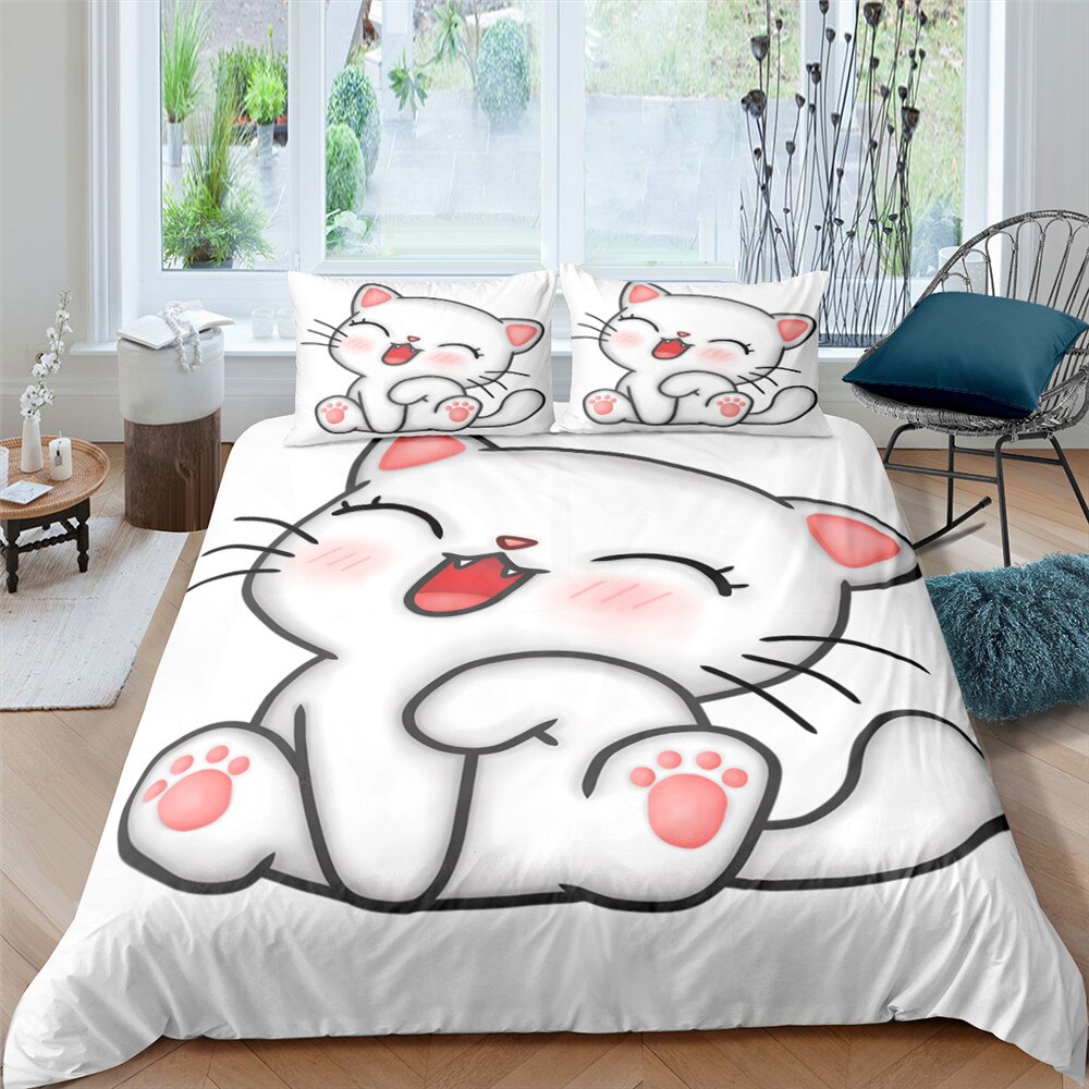 Cute Cat Children Bedding Set