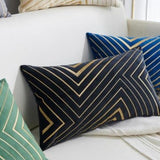 The Gilded Luxury Velvet Lumbar Pillow Cover