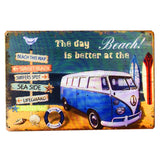 Vintage Minibus Trip Metal Posters