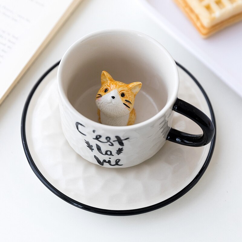 Cute Cat Ceramic Tea Mug