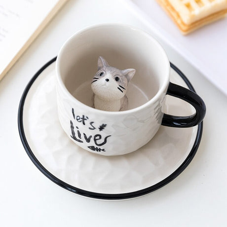 Cute Cat Ceramic Tea Mug