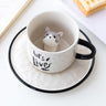 Cute Cat Ceramic Tea Mug
