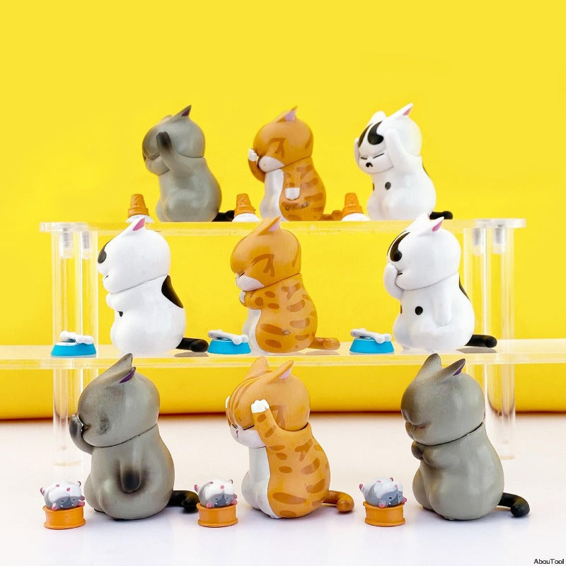 9PCS Cat Cute Figures Doll