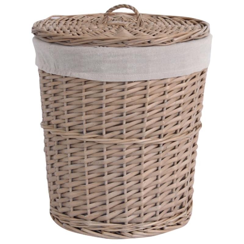 Ophelia Woven Wicker Storage Basket with Lid