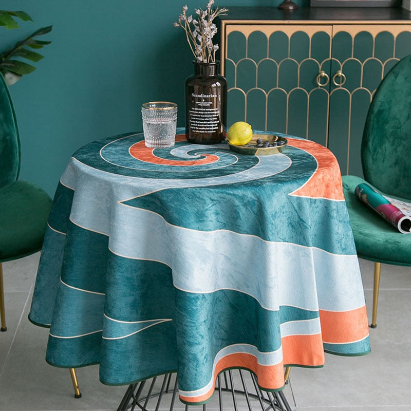 Aesthetic Summer Round Tablecloth