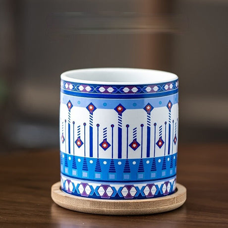 Cottagecore Eastern Pattern Flower Pot
