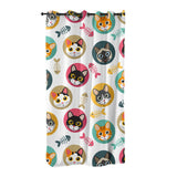 Funny Cute Cats Window Curtain