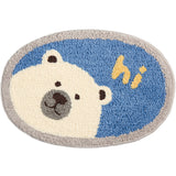 Hi White Bear Bathroom Mat