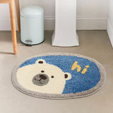 Hi White Bear Bathroom Mat