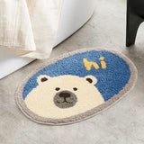 Hi White Bear Bathroom Mat