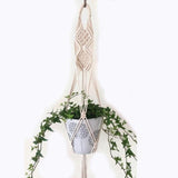 Handmade macrame plant flower pot hanger for wall decoration