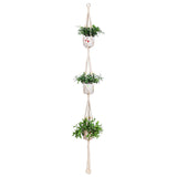Handmade macrame plant flower pot hanger for wall decoration