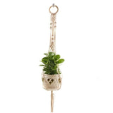 Handmade macrame plant flower pot hanger for wall decoration