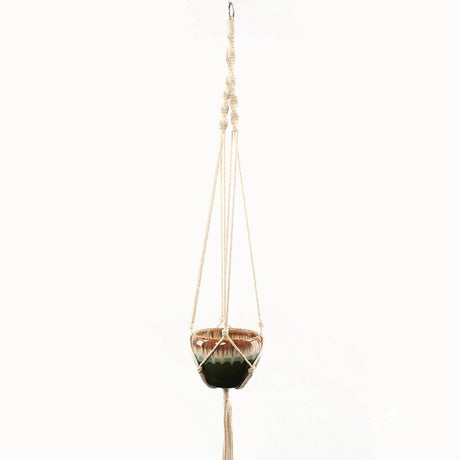Handmade macrame plant flower pot hanger for wall decoration