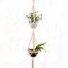 Handmade macrame plant flower pot hanger for wall decoration