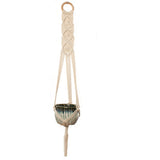 Handmade macrame plant flower pot hanger for wall decoration