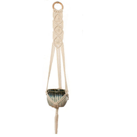 Handmade macrame plant flower pot hanger for wall decoration