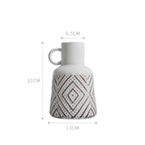 Houseware Ceramic Vase Modern Simple American Retro Home Living Room Cabinet Table Decoration Flower Decoration Home Decoration