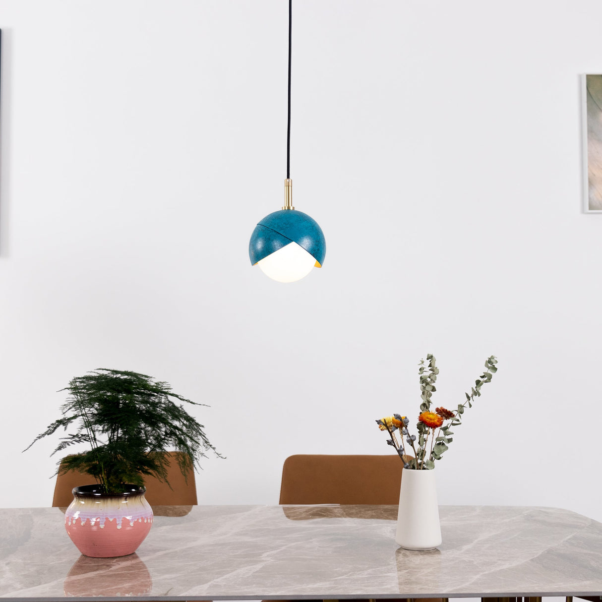 Blue Drop Pendant Light