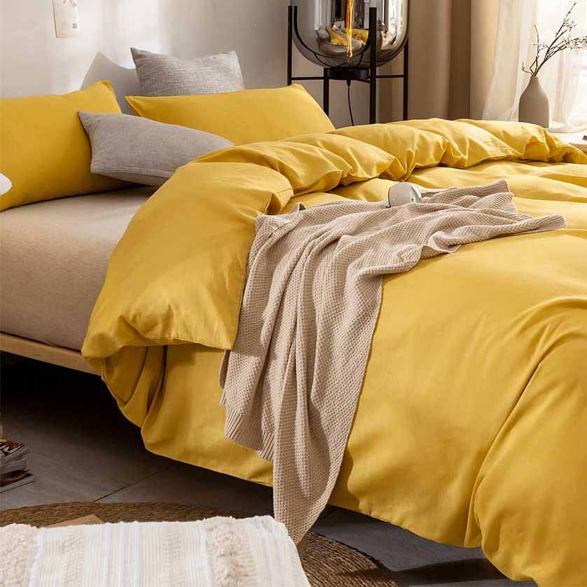 Linen Solid Bedding Set Natural Flax Quilt Cover Soft Pillowcase 2pcs 3pcs Solid Duvet Cover Home Textile