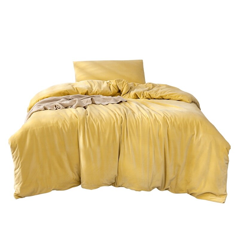 Luxury Bedding Set King Size Bedroom Anti-static Covers for Bed Soft Velvet Warm Duvet Cover for Winter